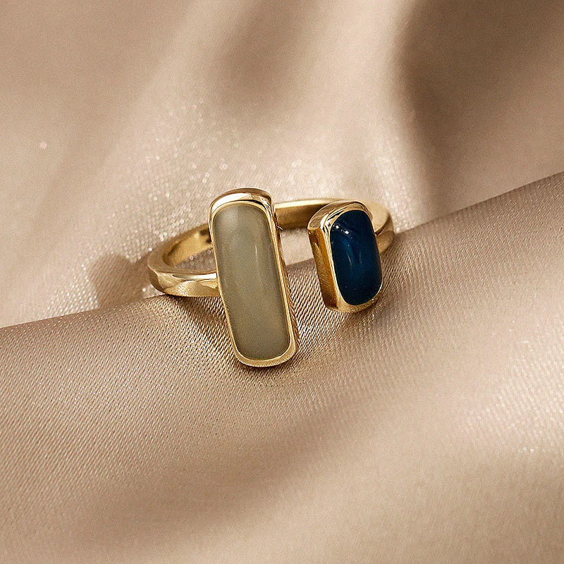 Vintage Gold Ring with Blue Opal - Image 6