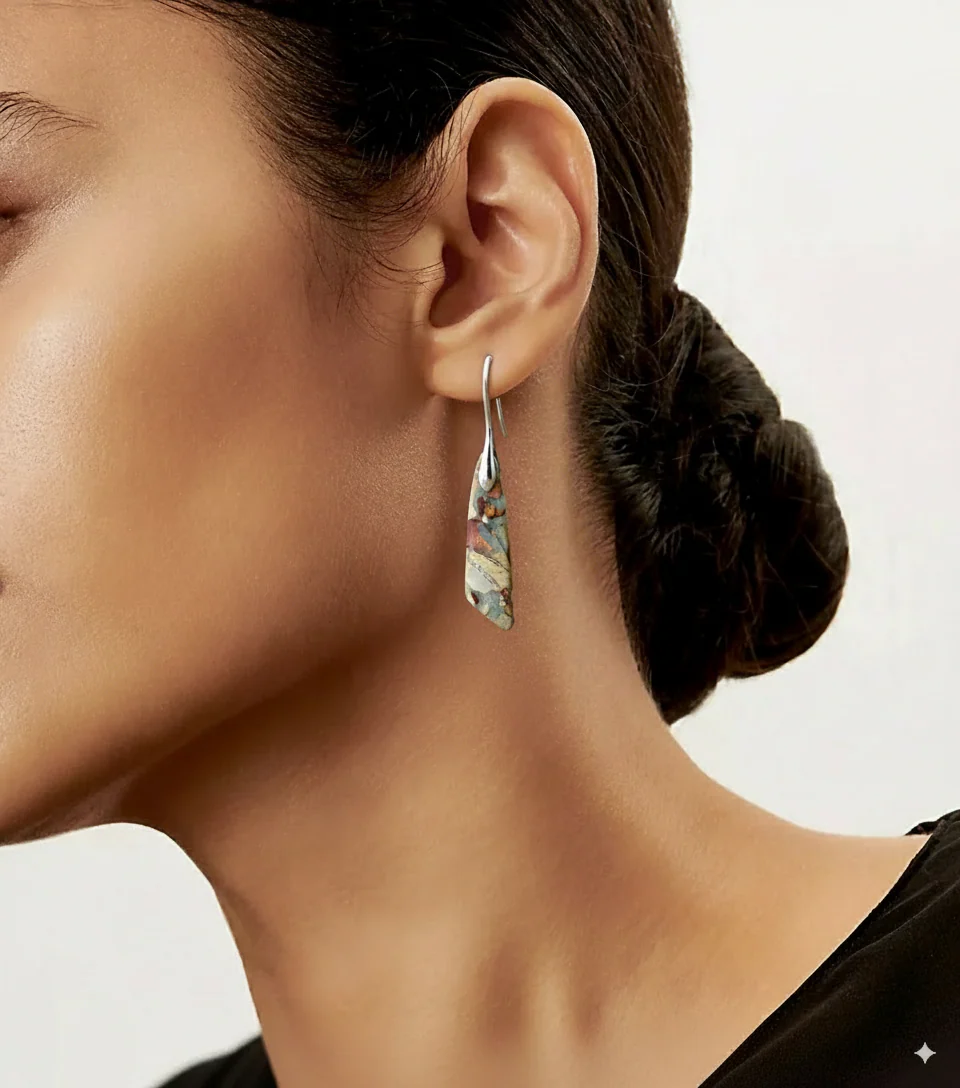 Vintage Natural Stone Earrings - Image 2