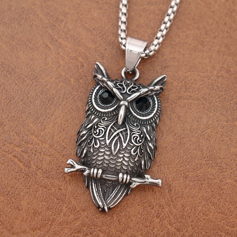 Vintage Owl Wisdom Pendant Necklace - Image 4