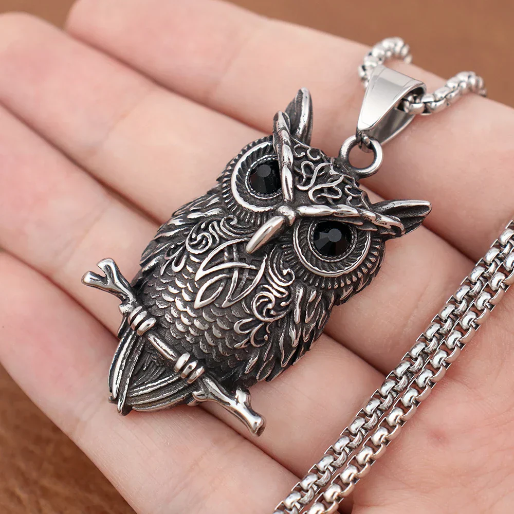 Vintage Owl Wisdom Pendant Necklace - Image 5