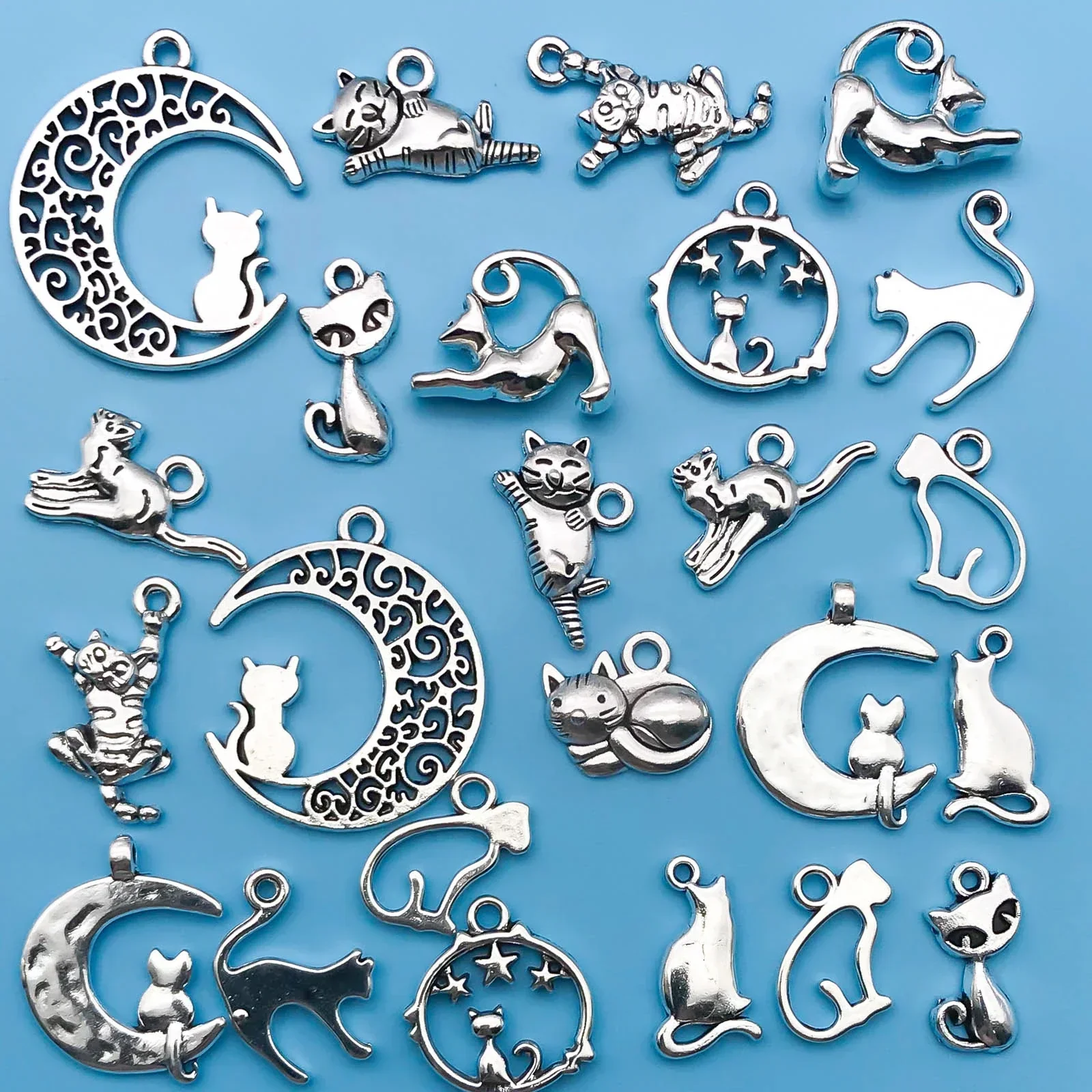 Vintage Silver Cat Charms Collection - Image 6