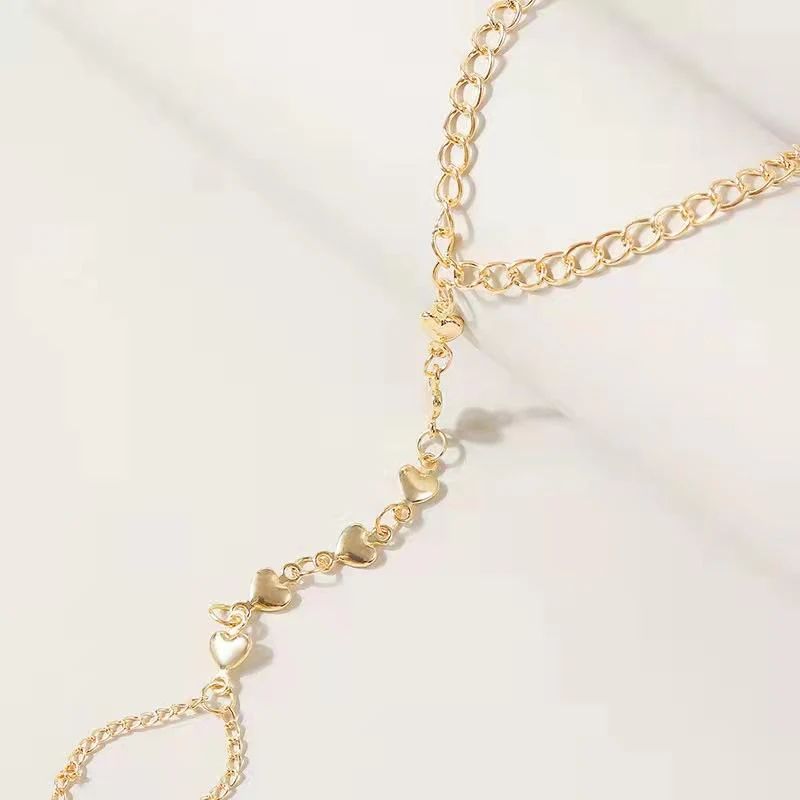 Vivid Hearts Finger Chain Bracelet - Image 3