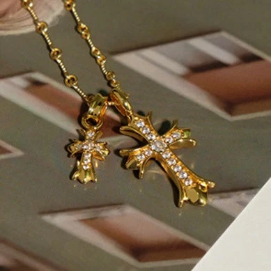 Vivori Double Cross Necklace - Image 4